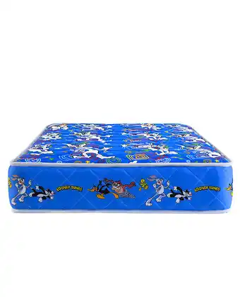 Tiendas EFE Colchón forli looney tunes azul 1.5 plazas + 1 almohada silicona + 1 protector oferta