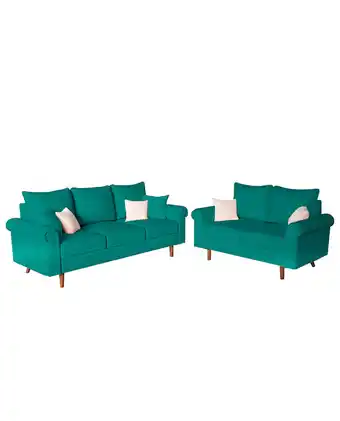 Tiendas EFE Juego de sala 3 2 sophia home premium - turquesa oferta