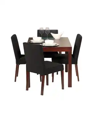 Tiendas EFE Juego de comedor de 4 sillas tokio home premium - plomo oferta
