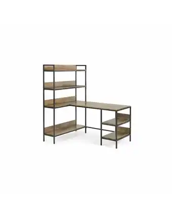 Tiendas EFE Escritorio con estantes lomond - negro oferta