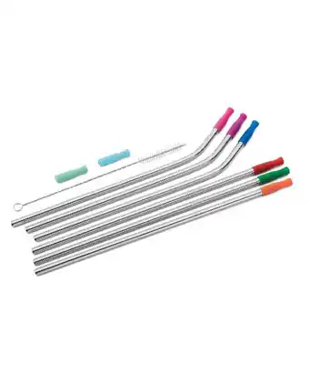 Tiendas EFE Cañitas de acero inox 9 pza-rectas oferta