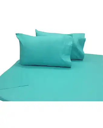 Tiendas EFE Juego de sábanas free home 132h 100% algodón 1.5 plazas - turquesa oferta