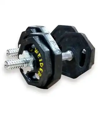 Tiendas EFE Set de pesas hexagonales de 40 kg + mancuernas cromadas - sport fitness oferta