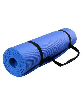 Tiendas EFE Colchoneta yoga mat azul 15mm + ligas transportadoras - sport fitness oferta