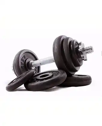 Tiendas EFE Set de pesas redondas de 20 kgs con mancuernas importadas - sport fitness oferta