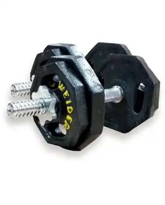 Tiendas EFE Set de pesas hexagonales de 20 kg + mancuernas cromadas - sport fitness oferta