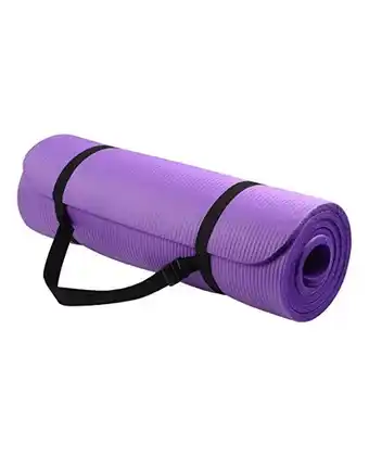 Tiendas EFE Colchoneta yoga mat morado 15mm + ligas transportadoras - sport fitness oferta