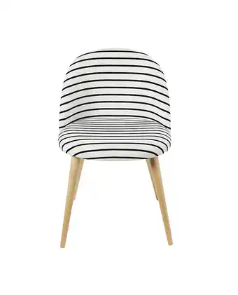 Tiendas EFE Silla marie vintage a rayas home premium - negro oferta