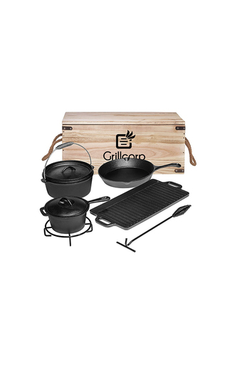 Tiendas EFE Set camping grillcorp hierro fundido oferta