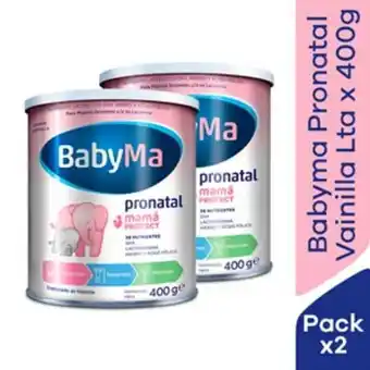 Mifarma Pack- 02 babyma pronatal en polvo sabor vainilla oferta