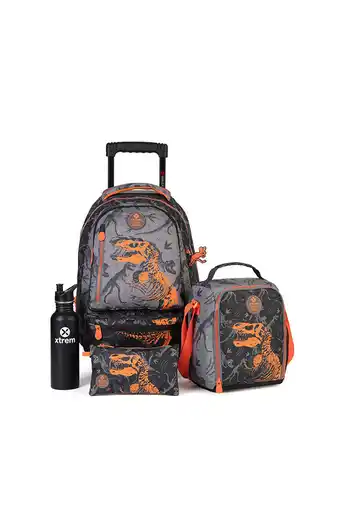 Tiendas EFE Mochila con ruedas run pack 095 set 4 pcs dino skull oferta
