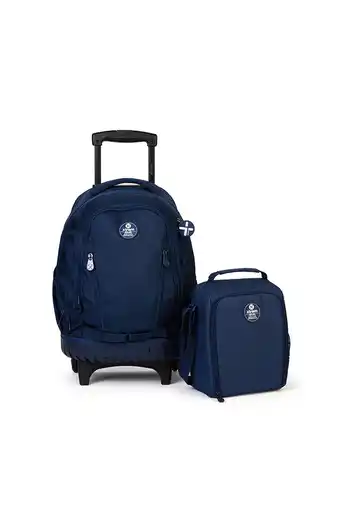 Tiendas EFE Mochila con ruedas cross pack 098 set 2 pcs navy blue oferta