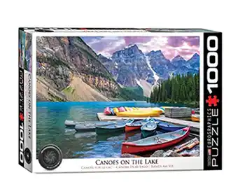Tiendas EFE Rompecabezas de 1000 piezas - lake moraine - canoes oferta