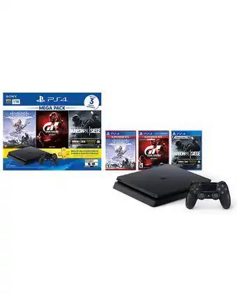Tiendas EFE Megapack playstation 4 1tb + gran turismo + horizon + rainbow six oferta