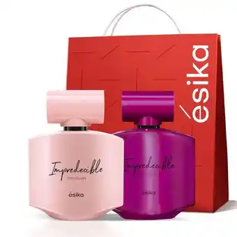 Ésika Set perfumes de mujer impredecible + impredecible deep rosé oferta