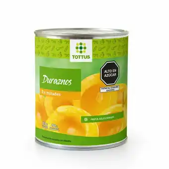 Tottus Duraznos en mitades oferta