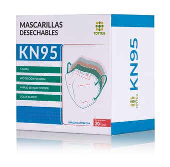 Tottus Mascarilla de uso diario kn95 5 capas oferta
