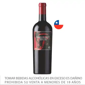 Tottus Vino tinto caballo loco grand cru maipo andes 750 ml oferta