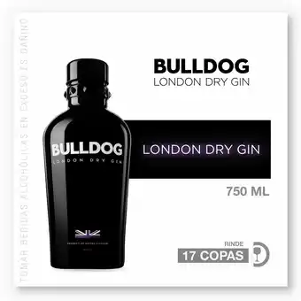 Tottus Gin bulldog london dry 750 ml oferta