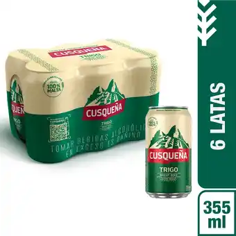 Tottus Six pack cerveza trigo x 355 ml oferta