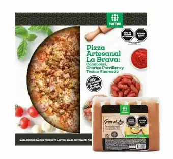 Tottus La brava masa artesanal + pan al ajo oferta