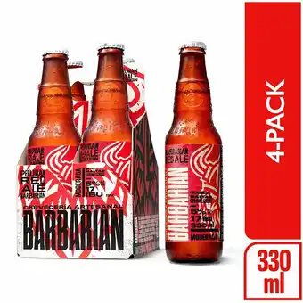 Tottus Cerveza barbarian peruvian red ale 330ml oferta