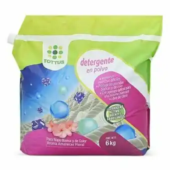 Tottus Detergente en polvo tottus floral x 6kg oferta