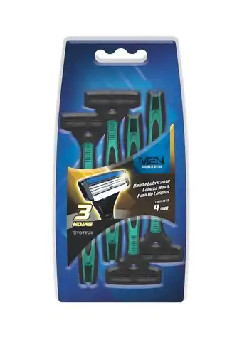 Tottus Maquina afeitar 3 hojas hombre oferta