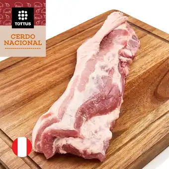 Tottus Tira de panceta con piel oferta