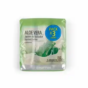 Tottus Jabon de tocador aloe vera 125 gr oferta