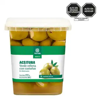 Tottus Aceituna verde c/castana premium oferta