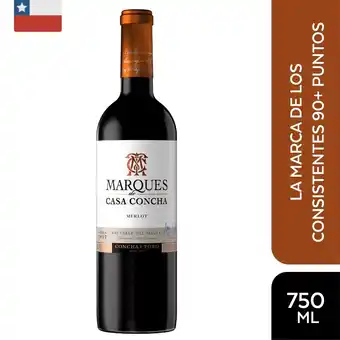 Tottus Vino tinto marques de casa concha merlot oferta