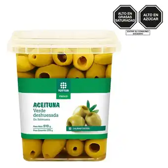 Tottus Aceituna verde deshuesada premium oferta