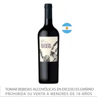 Tottus Vino manos negras malbec bt oferta
