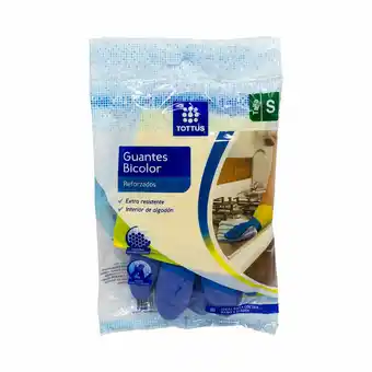 Tottus Guantes bicolor reforzados talla s oferta