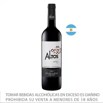 Tottus Vino altos del plata malbec (argentina) oferta
