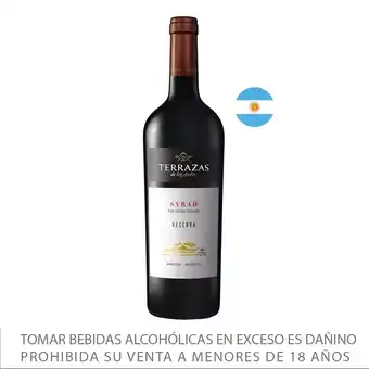 Tottus Vino tinto reserva syrah - argentina oferta