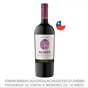 Tottus Vino tinto aliwen reserva cabernet - chile oferta