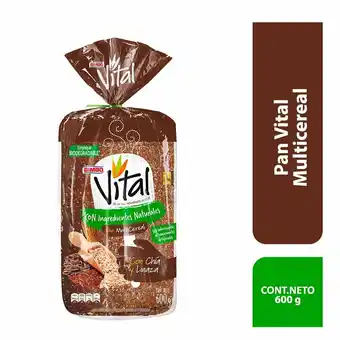 Pan de molde multicereal vital 600 gr