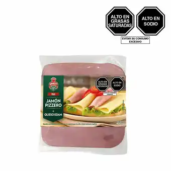 Tottus Pack de jamón pizzero & queso edam oferta