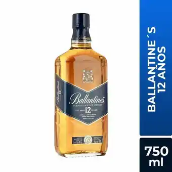 Tottus Bebida ballantines whisky 12 años 750 ml oferta