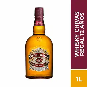 Tottus Whisky chivas regal 12 años 1l oferta