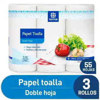 Tottus Papel toalla doble hoja oferta