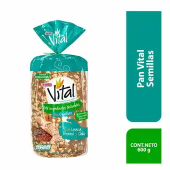 Tottus Pan semillas vital 600 gr oferta