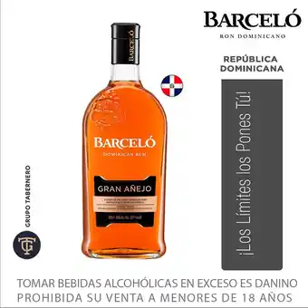 Tottus Ron barceló gran añejo 750 ml oferta