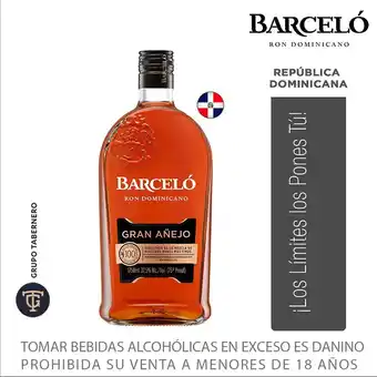Tottus Ron barceló gran añejo garrafa 1.75 l oferta