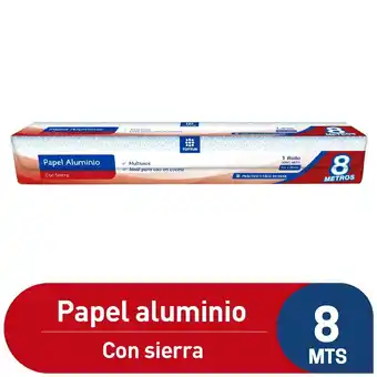 Tottus Papel aluminio c sierra x 8m tottus oferta