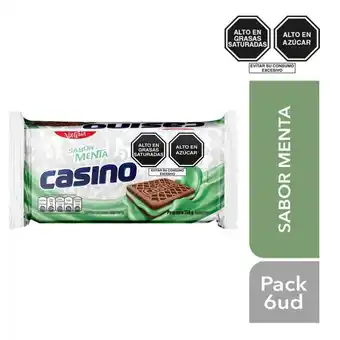 Tottus Galleta casino sabor menta 6 unds oferta