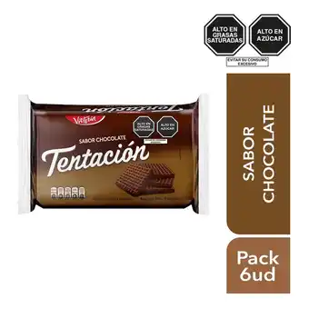 Tottus Galleta tentación chocolate 6 unds oferta