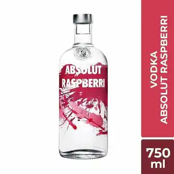 Tottus Vodka absolut raspberry 750 ml oferta